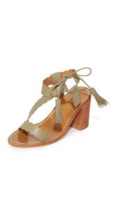Zimmermann Scallop Tie Heel Sandals
