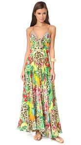 Camilla Cool Cat Long Dress with Tie Front