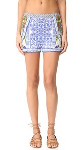 Camilla Waisted Shorts with Side Overlay