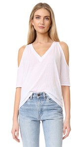 Chaser Cold Shoulder V Neck Dolman Top