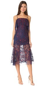 Jonathan Simkhai Two Tone Lace Bandeau Dress