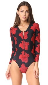 Norma Kamali Rash Guard One Piece