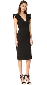 Rebecca Taylor Sleeveless Lace Trim Dress