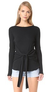 Rachel Pally Pique Tie Front Top