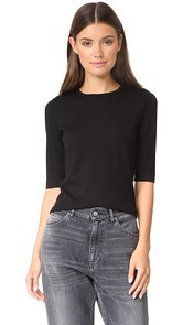 TSE Cashmere Elbow Sleeve Crew Sweater