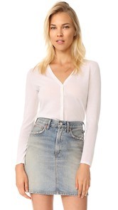 TSE Cashmere Long Sleeve V Neck Cardigan