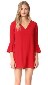 alice + olivia Tameika Trumpet Sleeve Dress