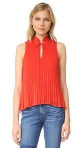 Derek Lam 10 Crosby Sleeveless Pleated Top