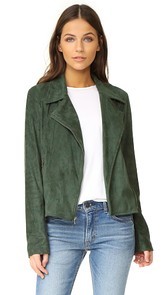 cupcakes and cashmere Darsy Faux Suede Moto Jacket