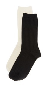 Madewell Heather Ribbed Trouser Sock 2 Pack