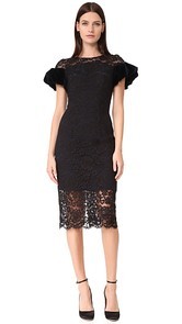 Monique Lhuillier Puff Sleeve Dress