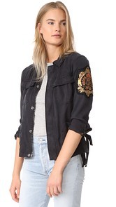 Pam &amp; Gela Cargo Jacket with Crest Patch