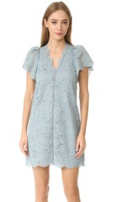 Rebecca Taylor V Neck Lace Dress