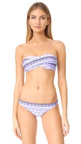 Shoshanna Twist Bandeau Bikini Top