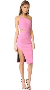 Michelle Mason Asymmetrical Bandeau Dress