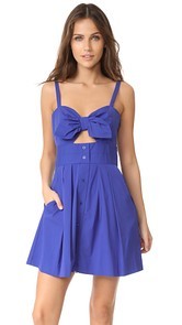 Milly Jordan Tie Mini Dress