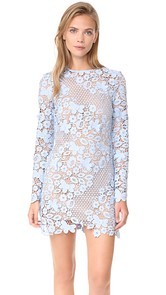 Self Portrait 3D Floral Mini Dress