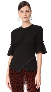 Yigal Azrouel Smocked Sleeve Top