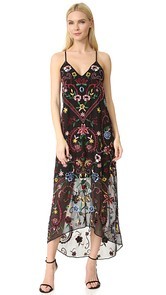 alice + olivia Jameson Embroidered Y Back Dress