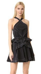 Alexander Wang Full Skirt Dress with Cord Waist
