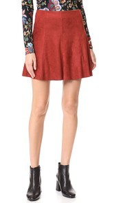 BB Dakota Aileen Faux Suede Skirt