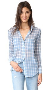 BB Dakota Sirena Plaid Chiffon Top