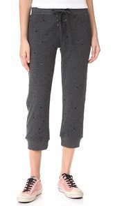 David Lerner Cropped Lace Up Track Pants