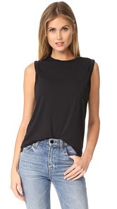 David Lerner Crew Neck Rolled Muscle Tee