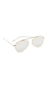 Illesteva Dorchester Ace Mirrored Sunglasses