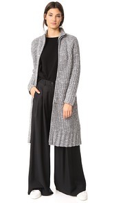 James Perse Ribbed Zip Up Cardigan