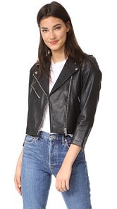 Madewell Cropped Leather Jacket