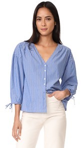 Madewell Morningview Tie Sleeve Shirt