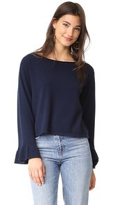 Milly Cashmere Flare Sleeve Sweater
