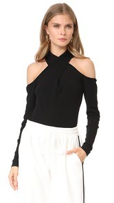 Milly Wrap Keyhole Neck Top