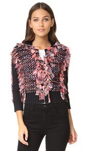 Opening Ceremony Woven Plaid Cardigan