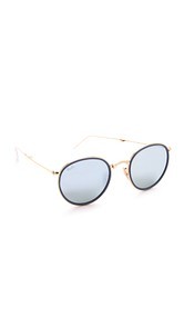 Ray-Ban Mirrored Round Foldable Icon Sunglasses