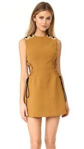 Self Portrait Cutout Eyelet Mini Dress