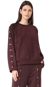 T by Alexander Wang Sweatshirt with Snaps