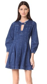 Tanya Taylor Denim Cybil Dress