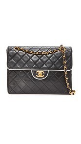 What Goes Around Comes Around Chanel Piped Shoulder Bag (Previously Owned)