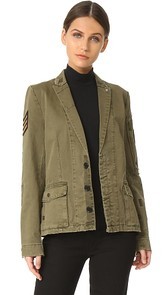Zadig &amp; Voltaire Virginia Grunge Army Jacket