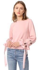 ENGLISH FACTORY Tied Up Sweatshirt