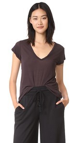 James Perse High Gauge Jersey Deep V Tee