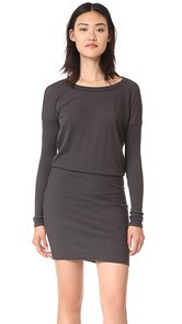 James Perse Contrast Rib Pullover Dress