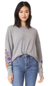 Autumn Cashmere Embroidered Cashmere Sweater