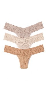 Hanky Panky 3 Pack Signature Lace Neutral Thongs