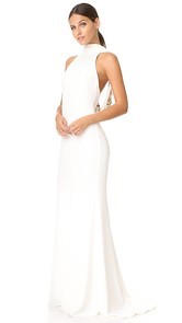 Badgley Mischka Collection Loop Back Gown