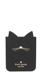 Kate Spade New York Embellished Cat Adhesive Phone Pocket