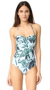 Mara Hoffman Cutout Back Bustier Swimsuit