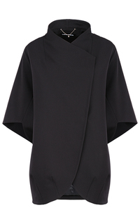 Асимметричное черное пальто La Reine Blanche